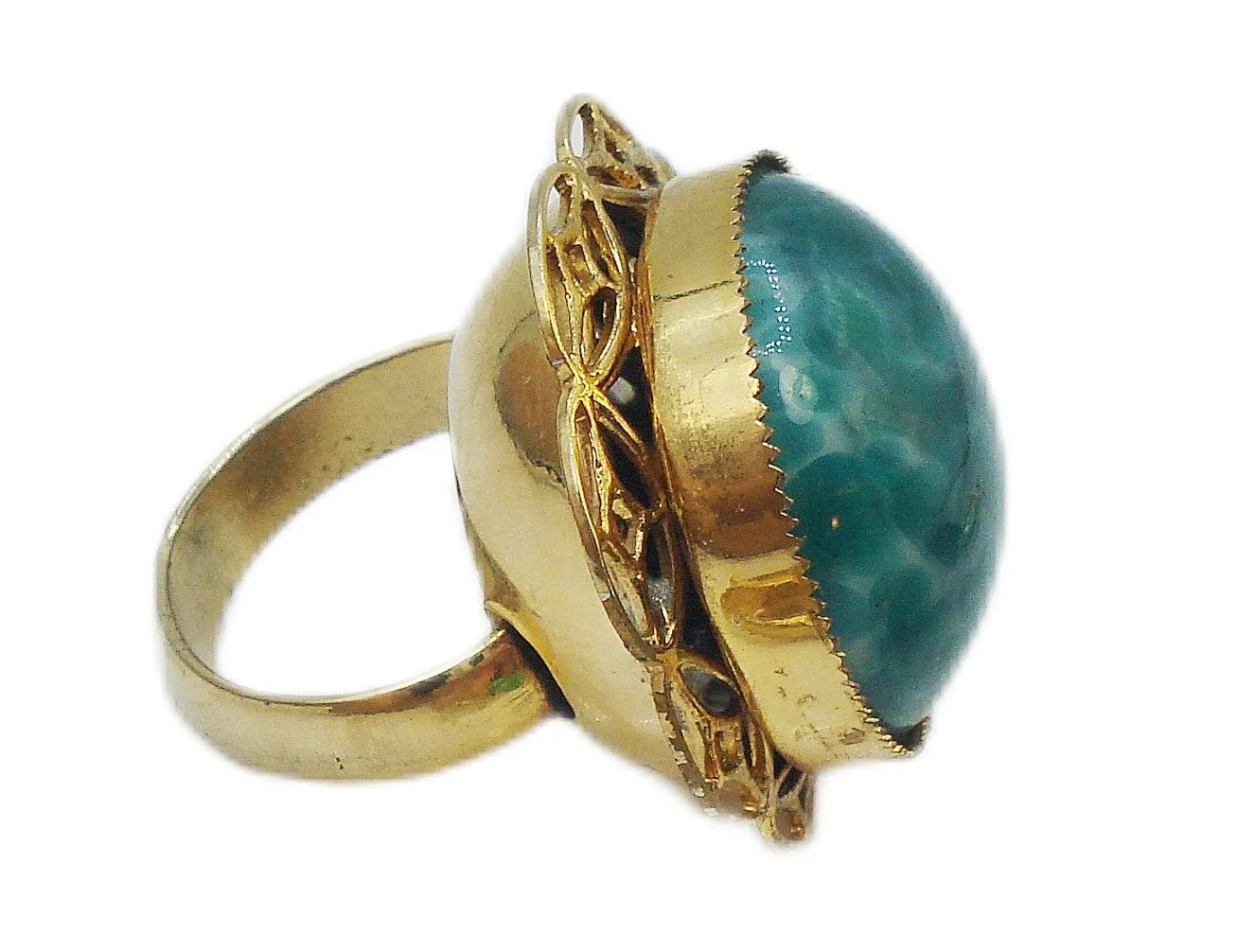 3 pc Vintage Asian Lot Glass Chinese Jade Ring Earrings Man Pin