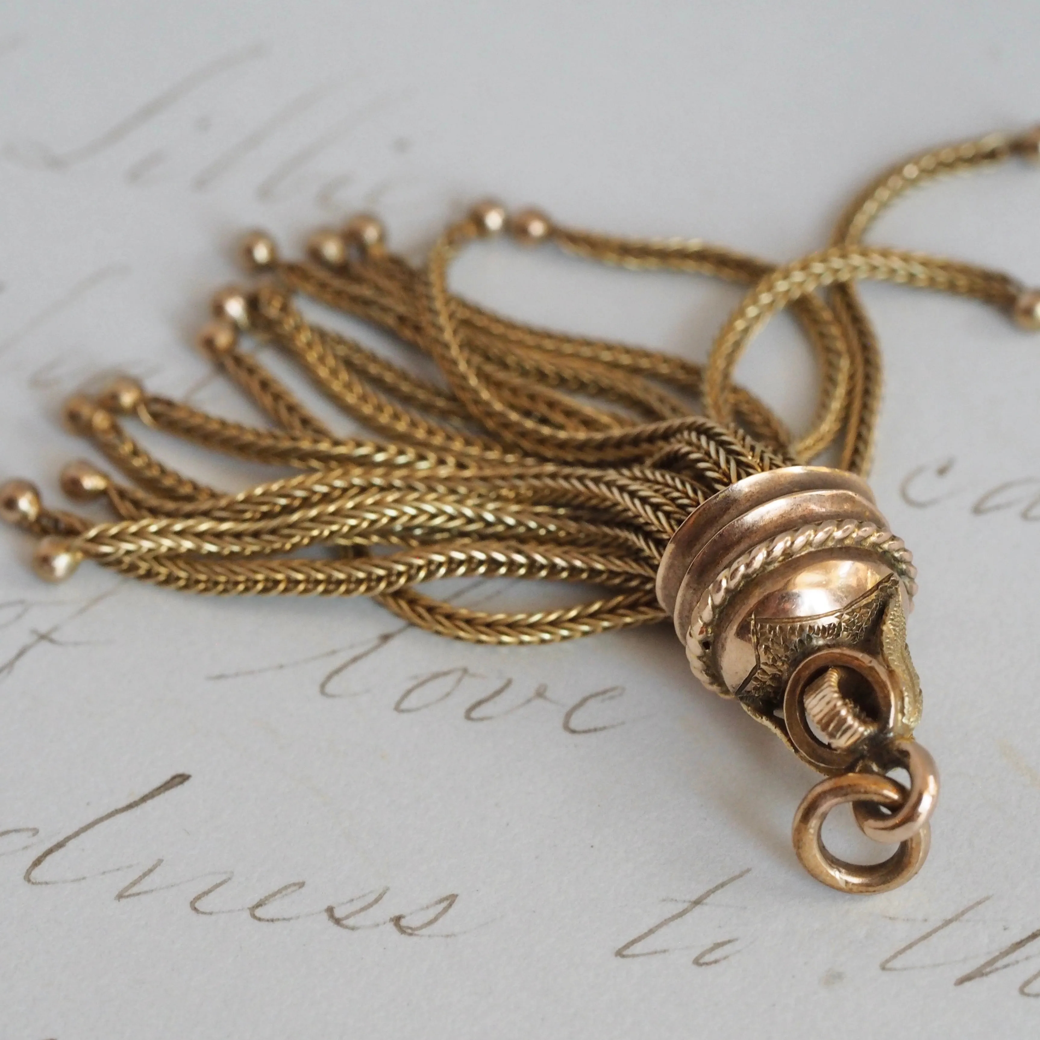 Antique Victorian Gold Tassel Pendant