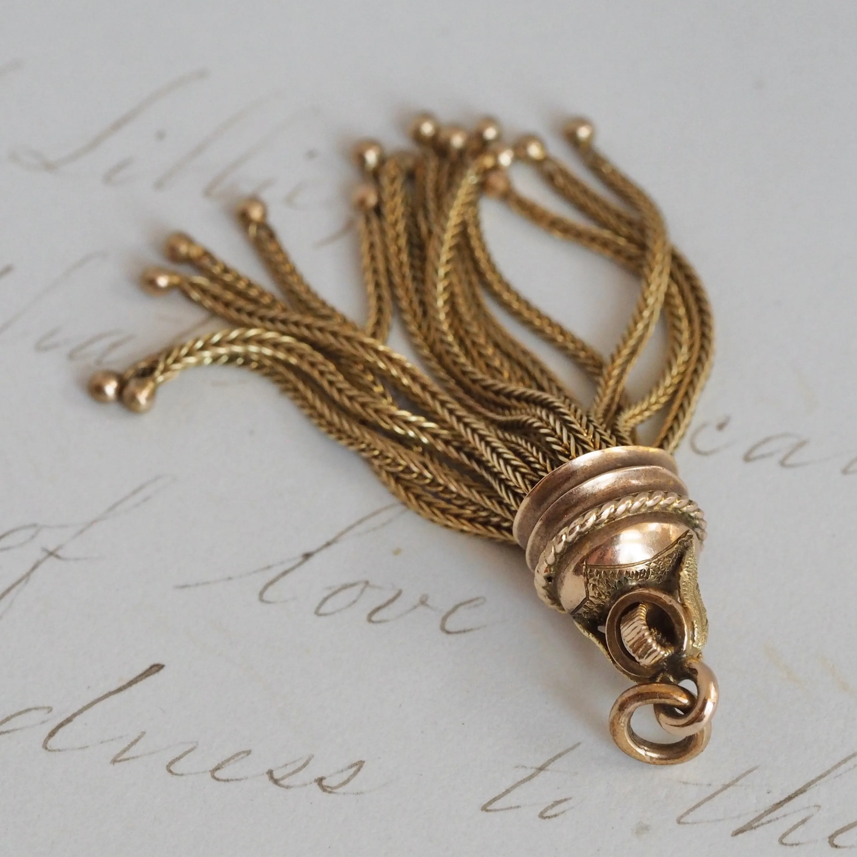 Antique Victorian Gold Tassel Pendant