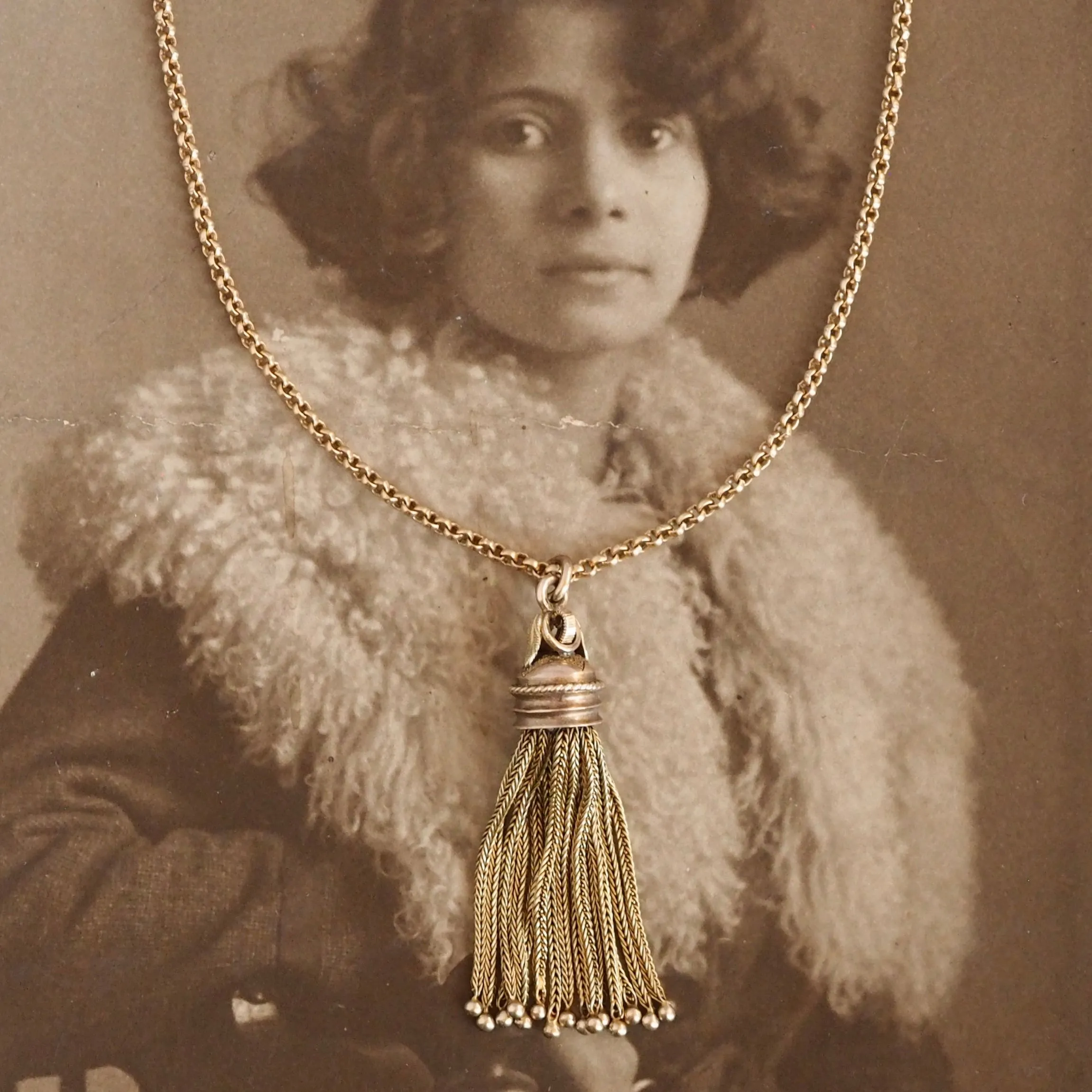 Antique Victorian Gold Tassel Pendant