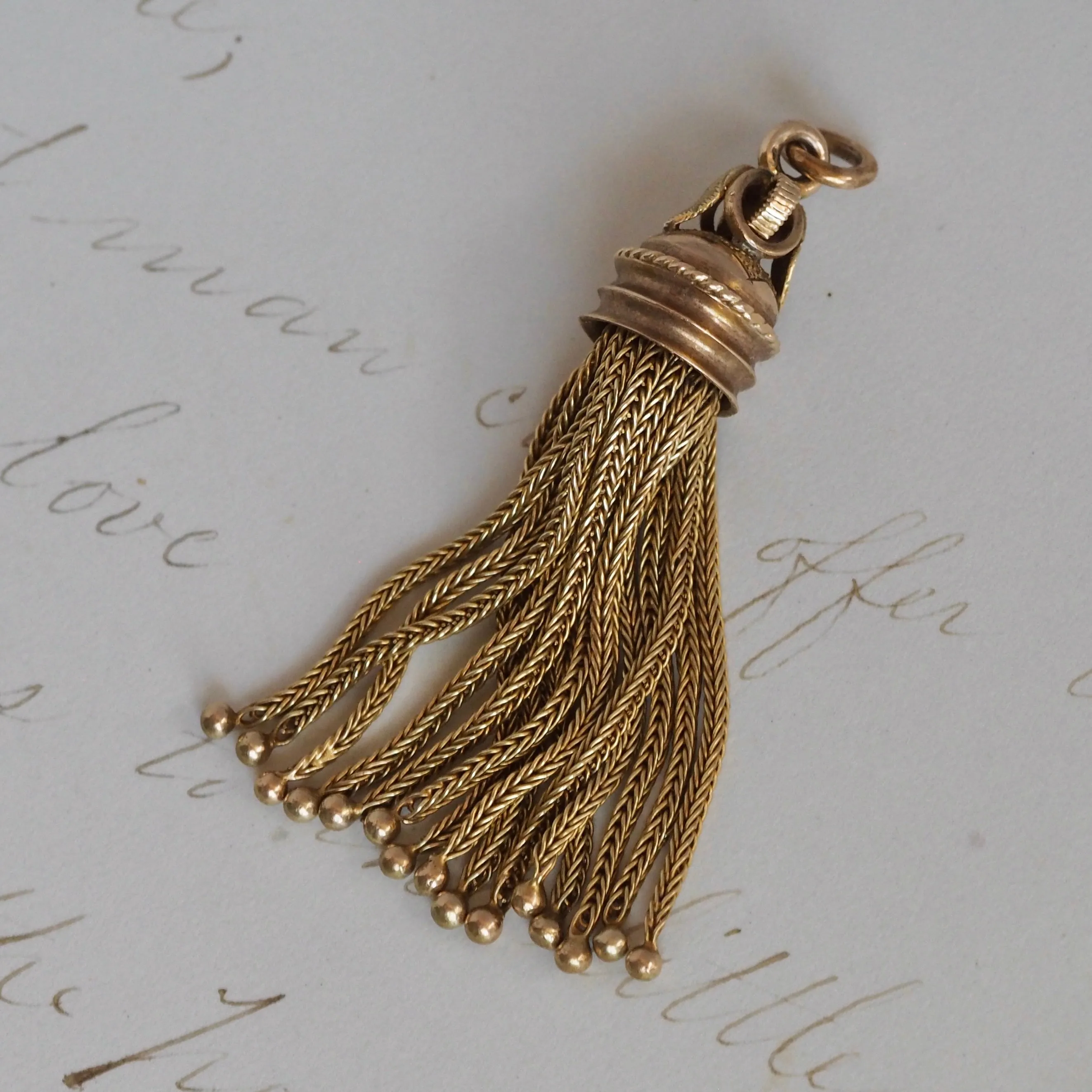 Antique Victorian Gold Tassel Pendant