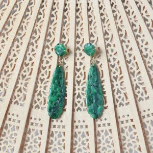 Art Deco Jade Earrings