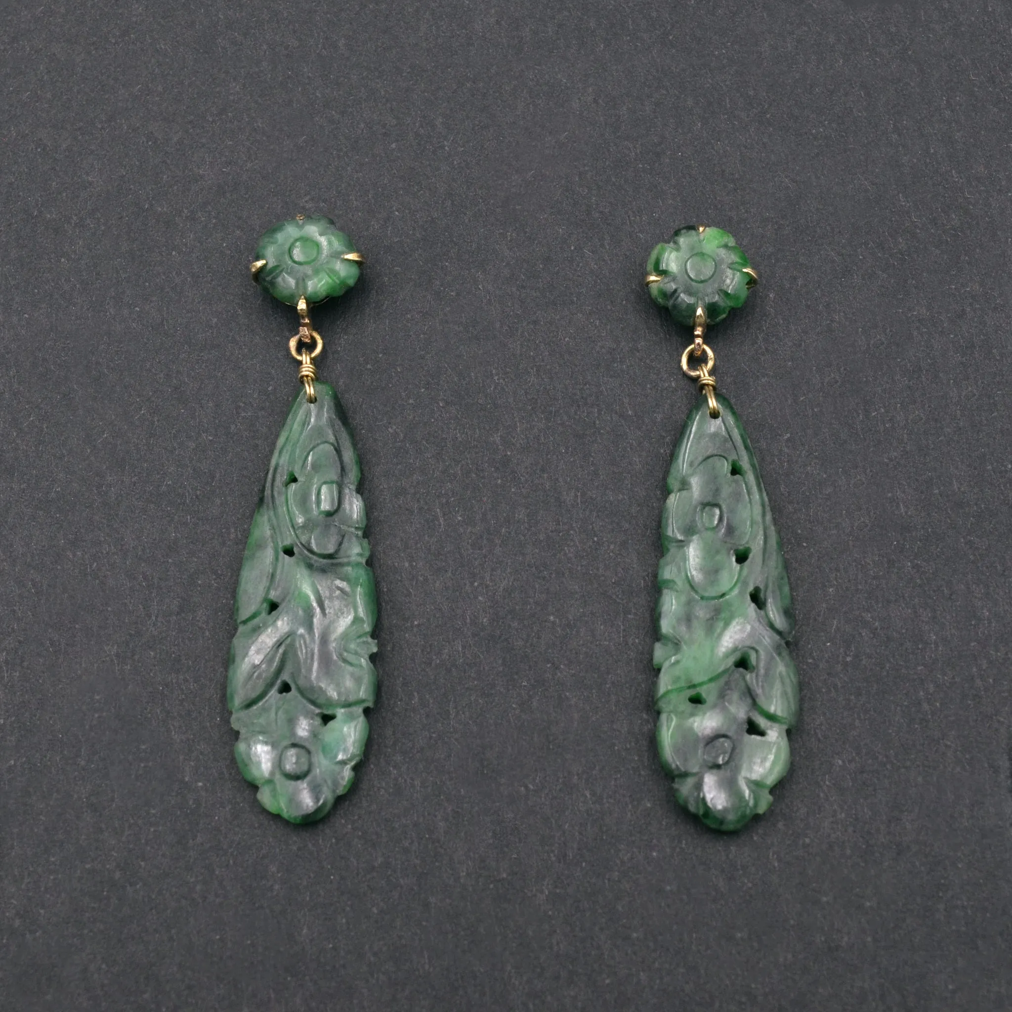 Art Deco Jade Earrings