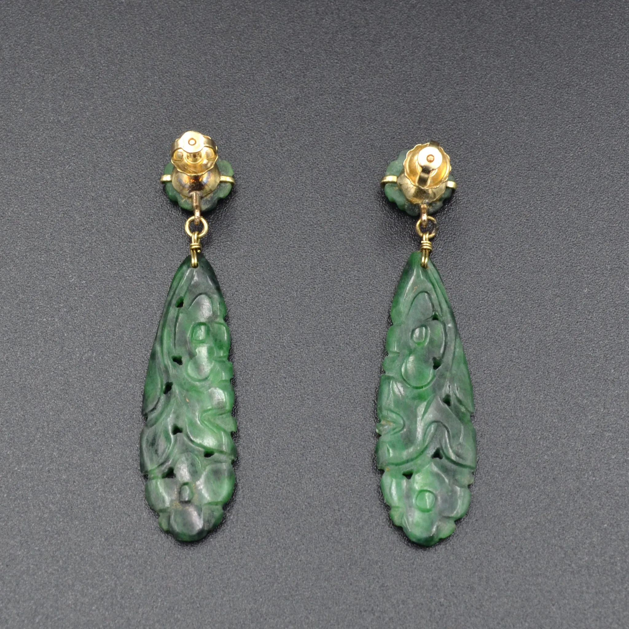 Art Deco Jade Earrings