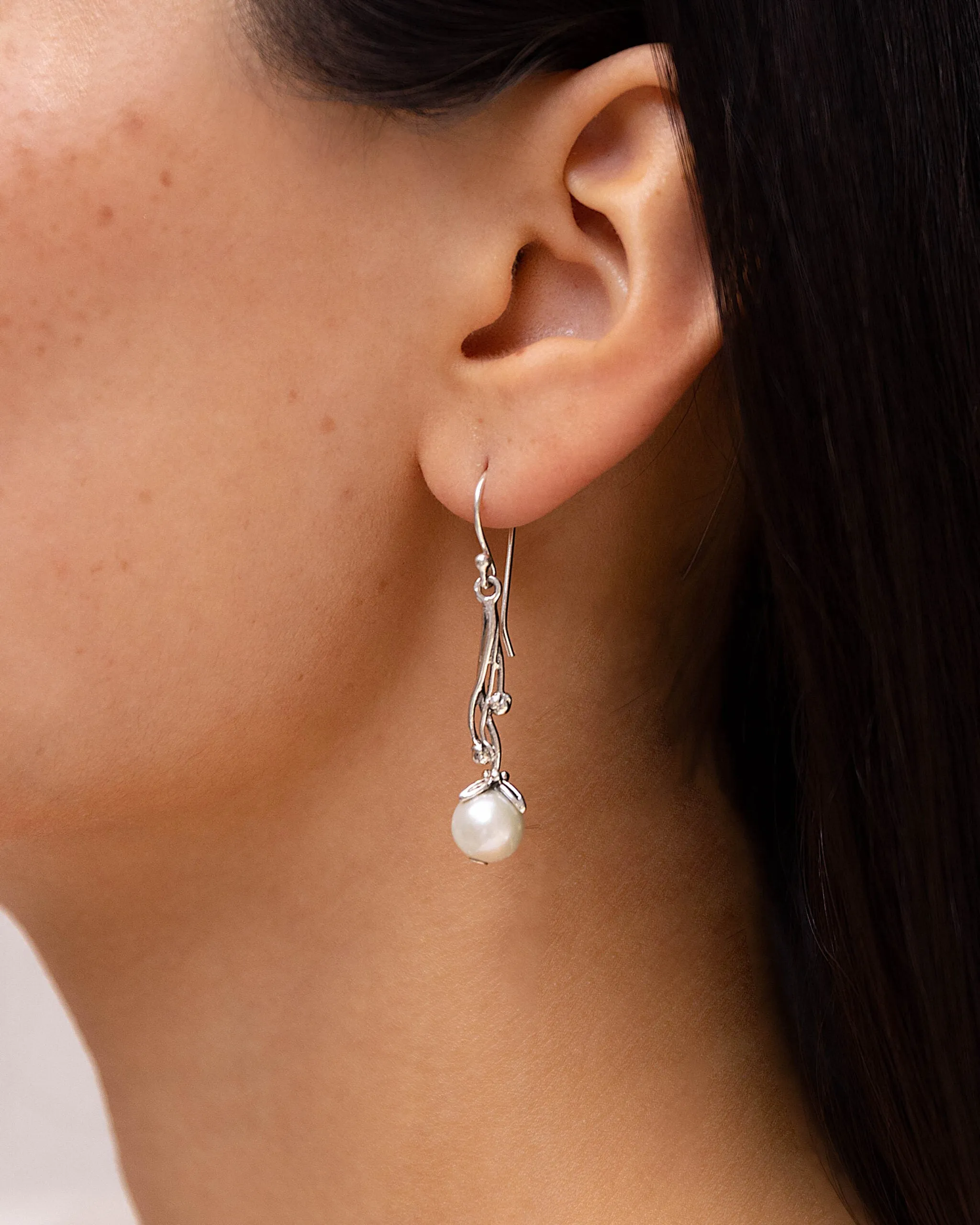 Banyan Ornate Pearl Drop Earrings