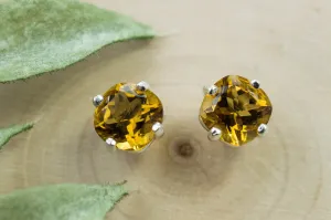 Citrine Earrings; Genuine Untreated Congo Citrine; 2.500cts