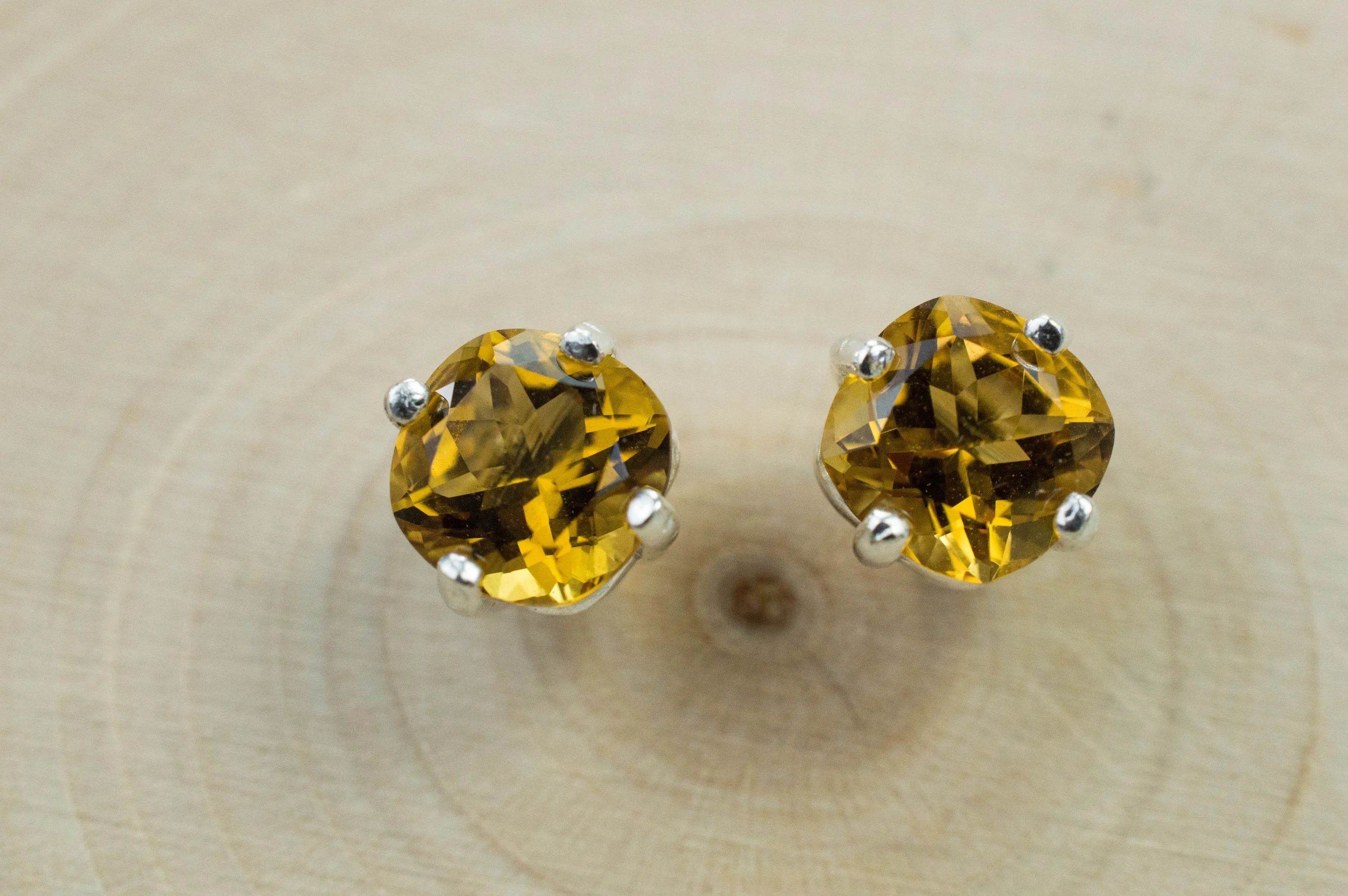 Citrine Earrings; Genuine Untreated Congo Citrine; 2.500cts