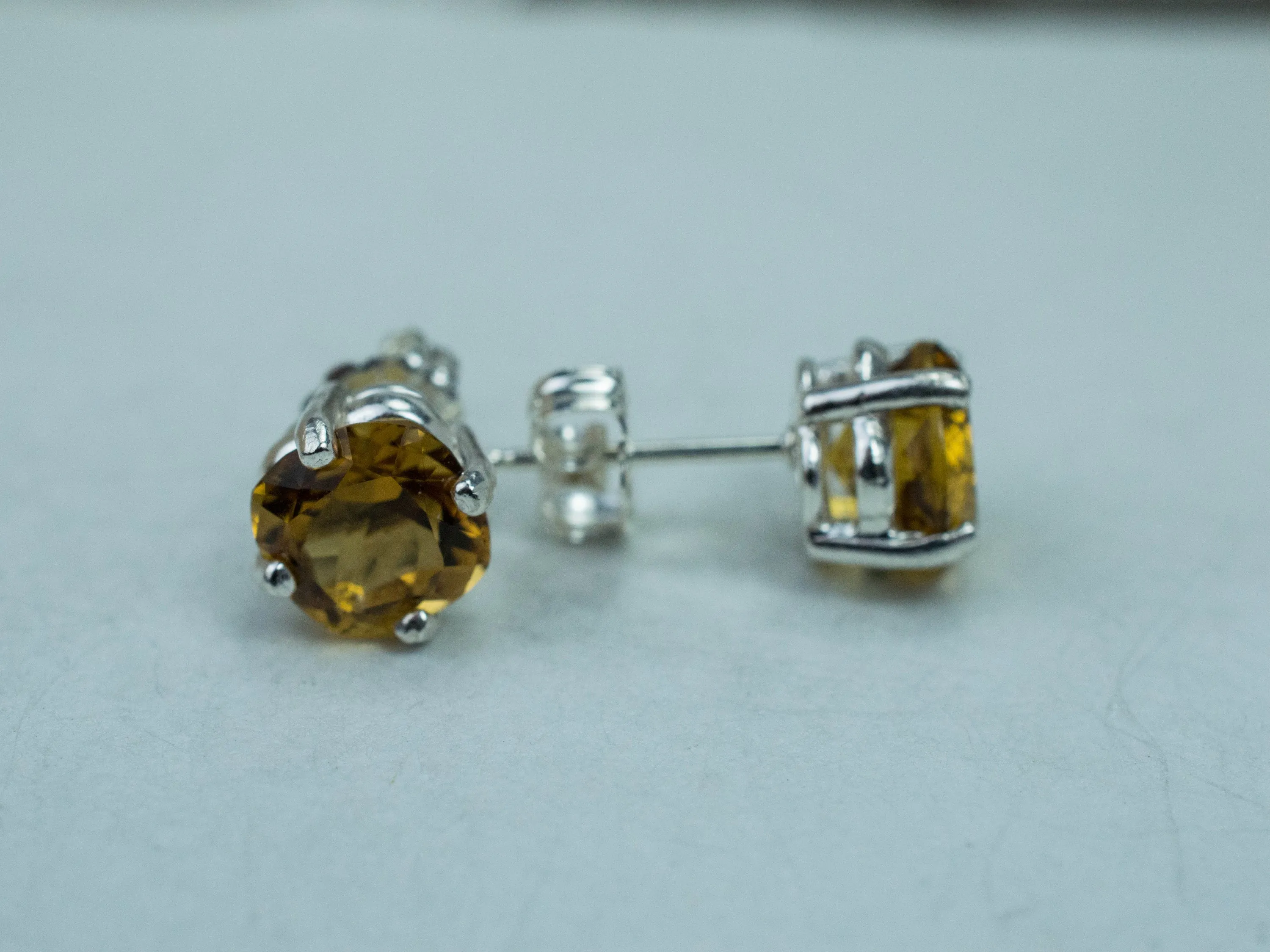 Citrine Earrings; Genuine Untreated Congo Citrine; 2.500cts