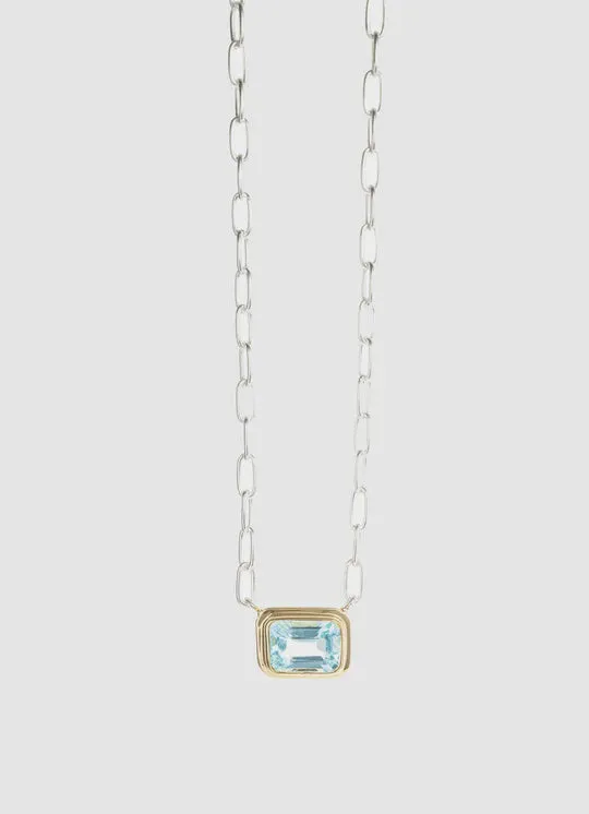 Covet 'Cleo' Blue Topaz Necklace