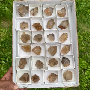 Kundalini Quartz Citrine Points,  Democratic Republic of Congo, Lwena, Congo Citrine