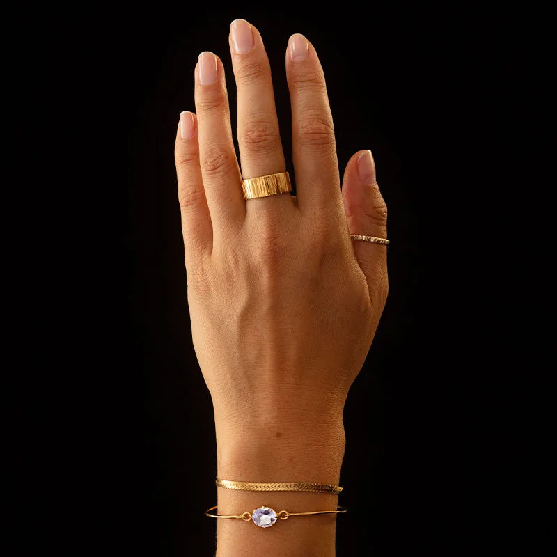 Marie Bangle, Amethyst, Gold