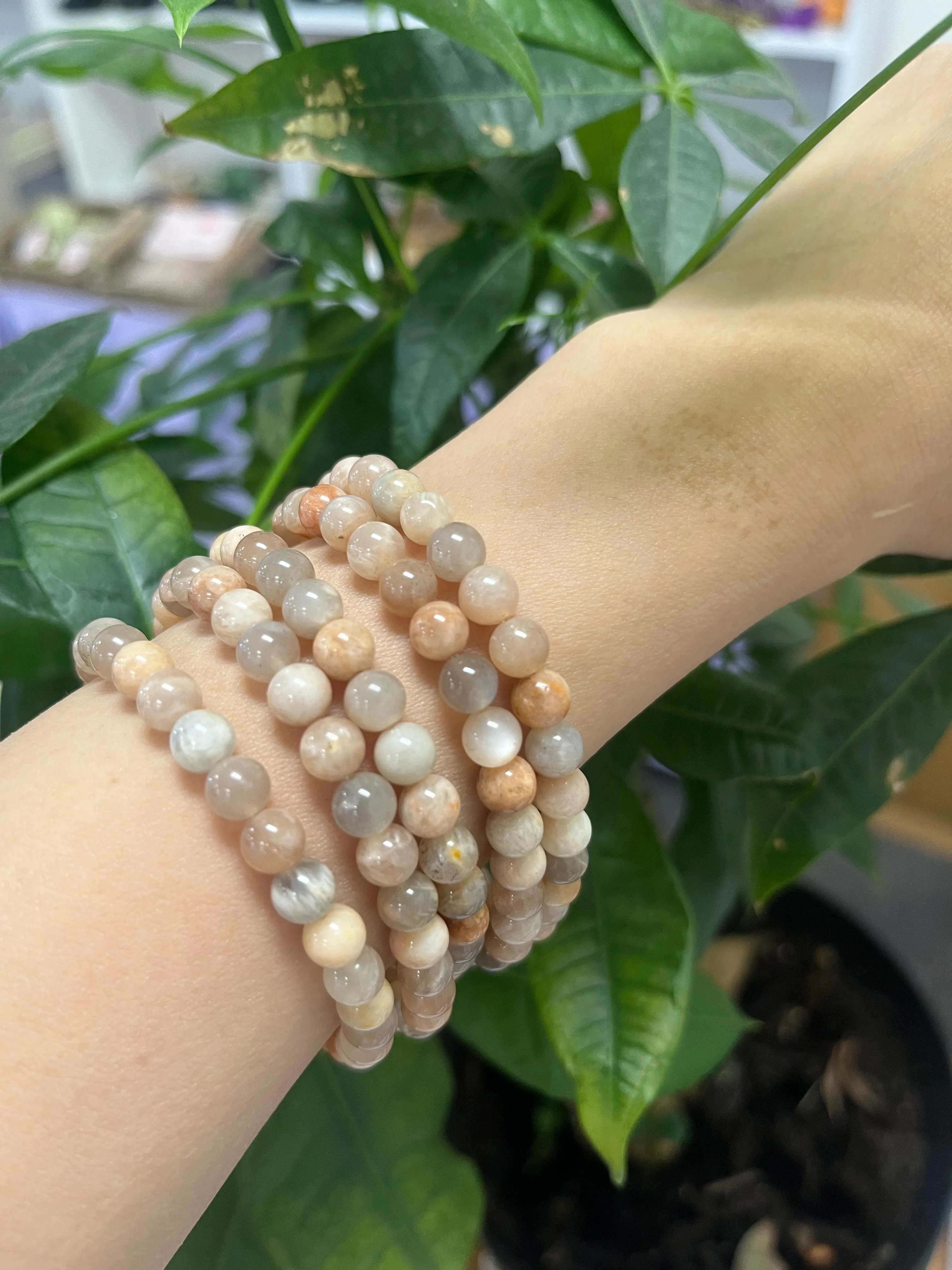 Moonstone Bead Bracelets