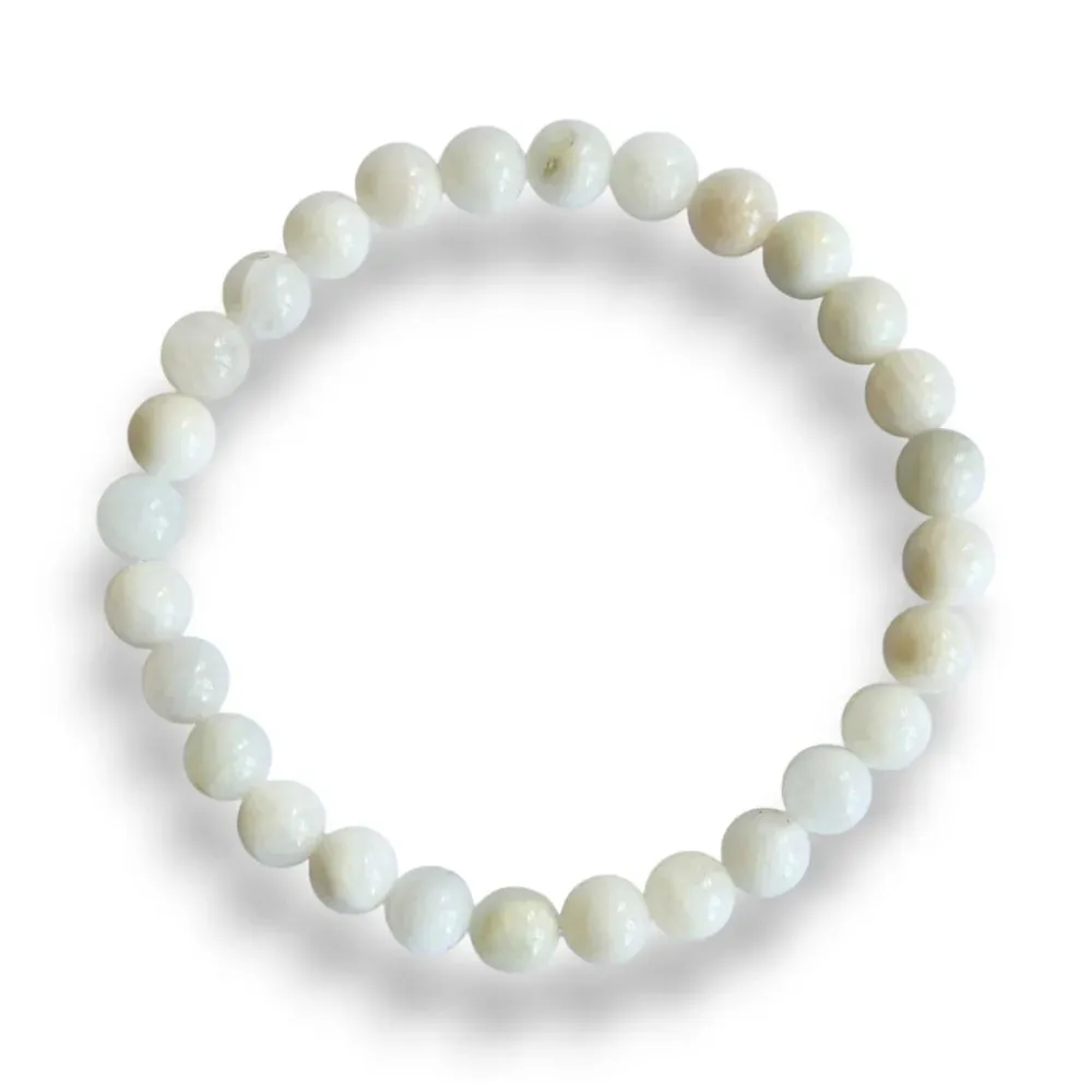 Moonstone Bracelet – 6mm Beads for Intuition & Balance