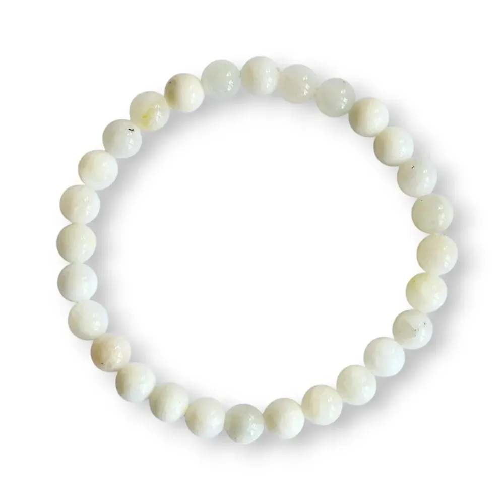 Moonstone Bracelet – 6mm Beads for Intuition & Balance