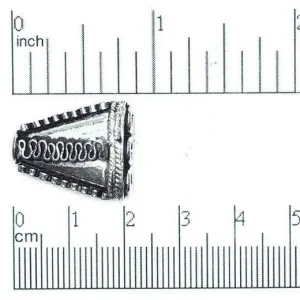 Ornate Trapezoid 3-to-1 Hole Connector - Made of Copper - Sold Individually - CS1276