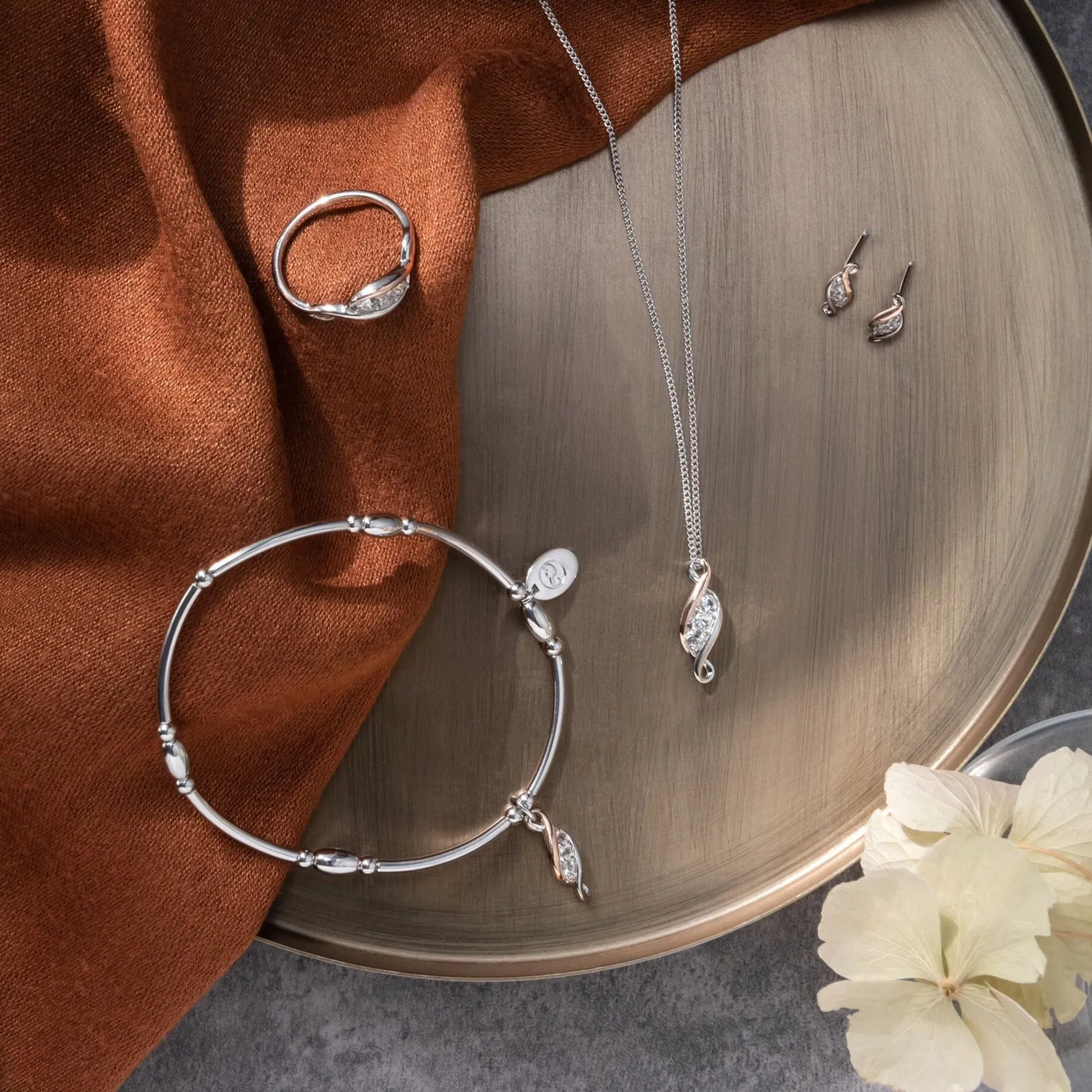 Past Present Future Ring - Silver/Rose - 3SPPFR