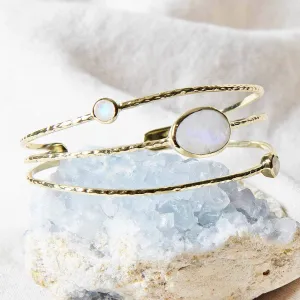 Rainbow Moonstone Gold Bracelet