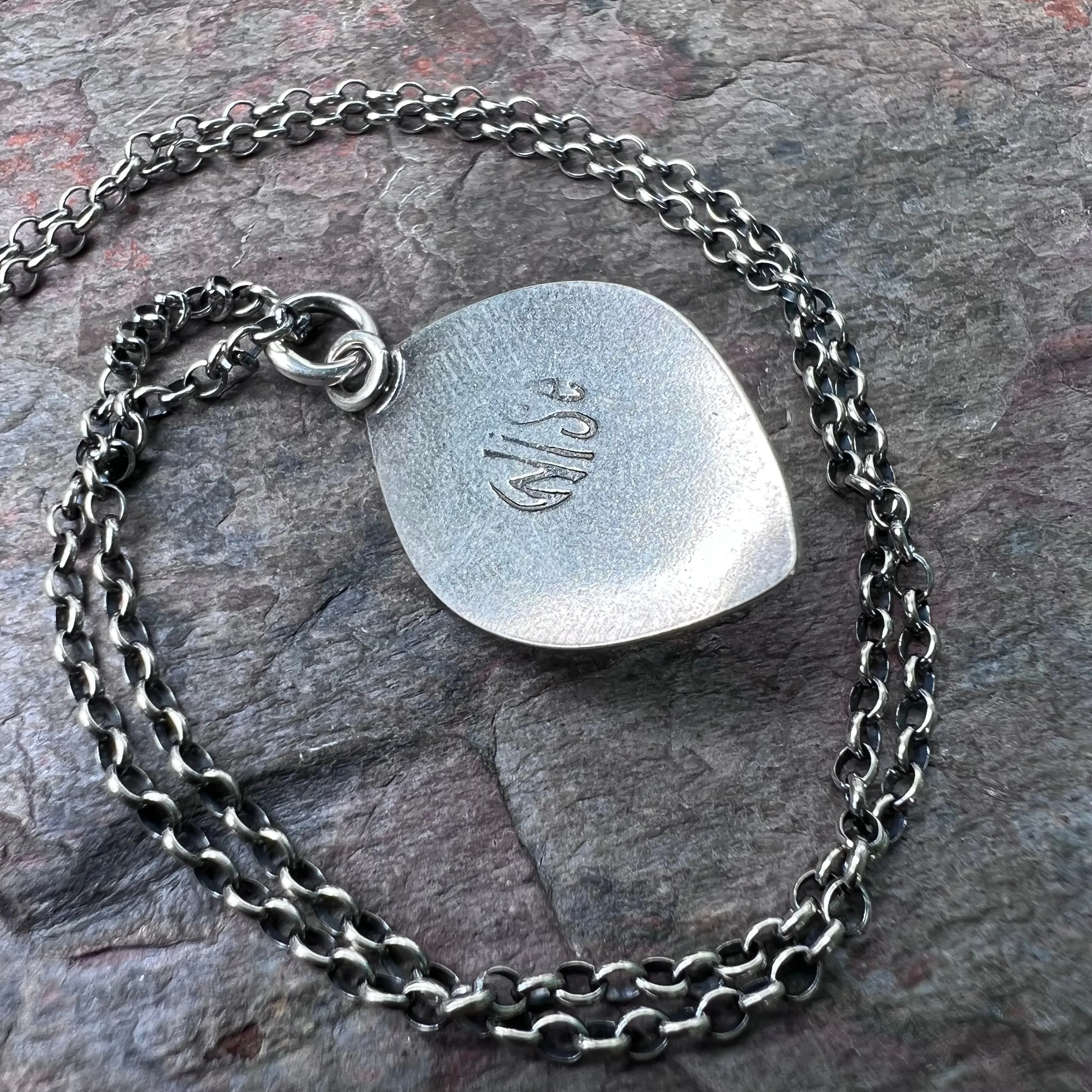 Rainbow Moonstone Sterling Silver Necklace - One-of-a-kind Rainbow Moonstone Pendant on Sterling Silver Chain