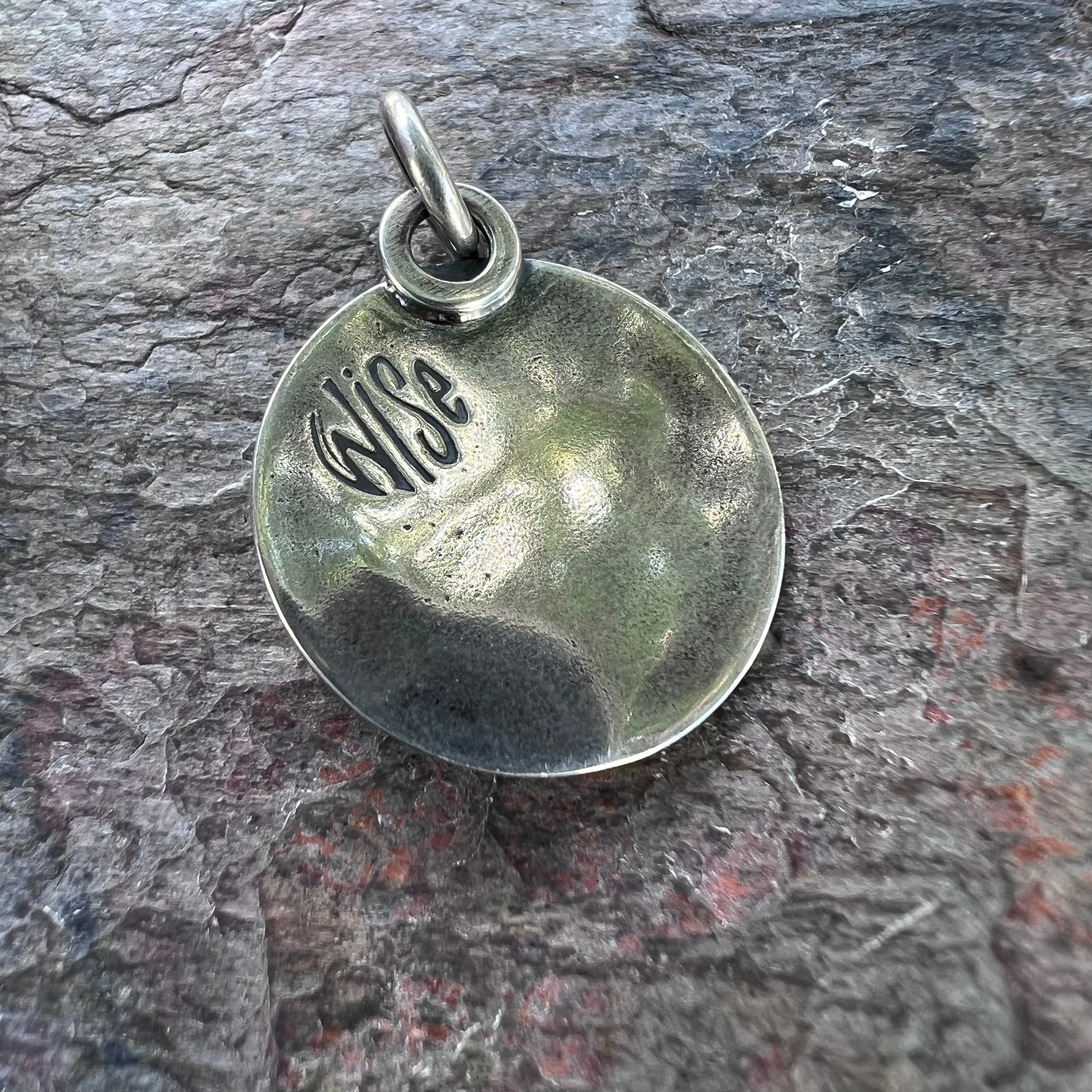 Rainbow Moonstone Sterling Silver Wildflower Pendant - Handmade One-of-a-kind Pendant