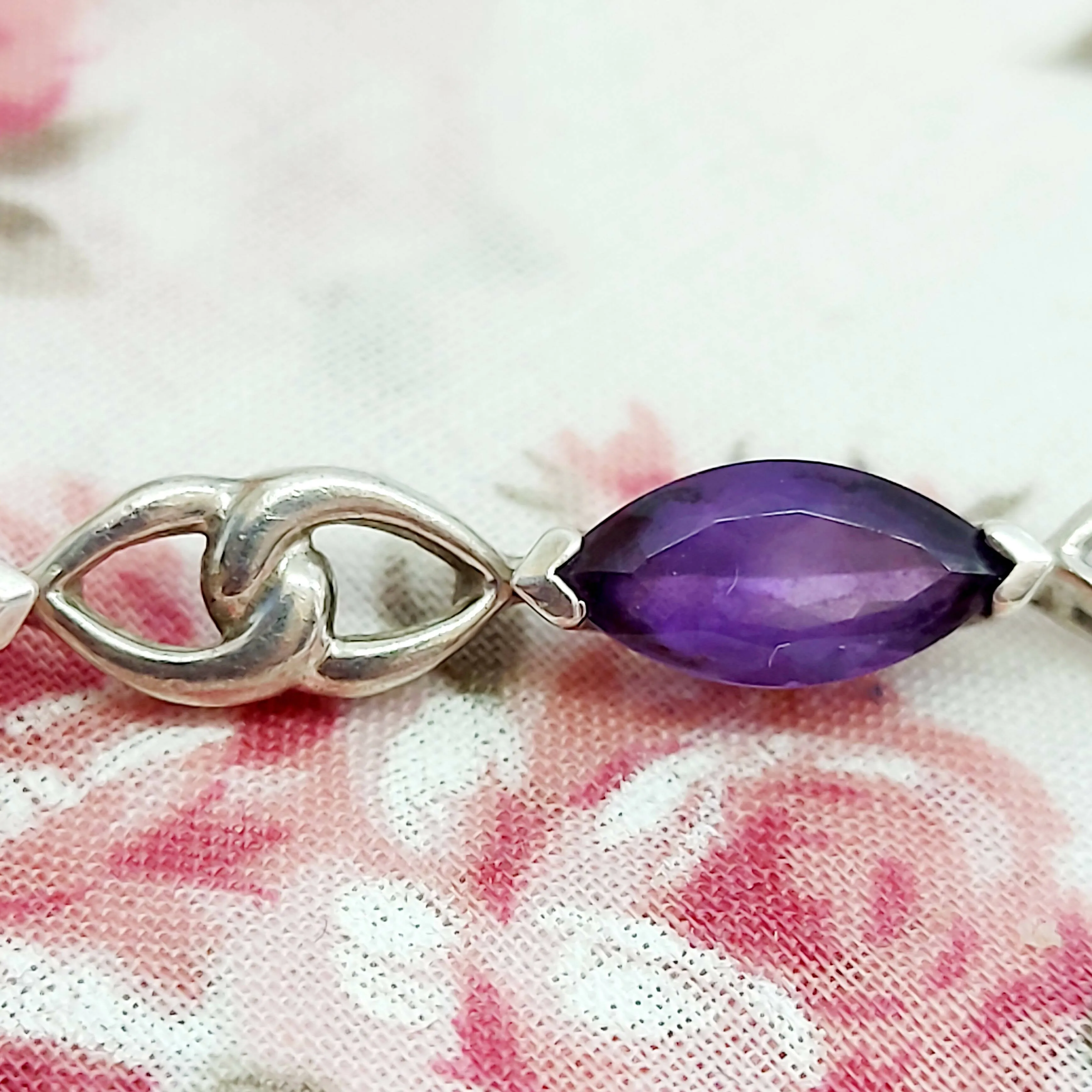 Silver & Amethyst Bracelet
