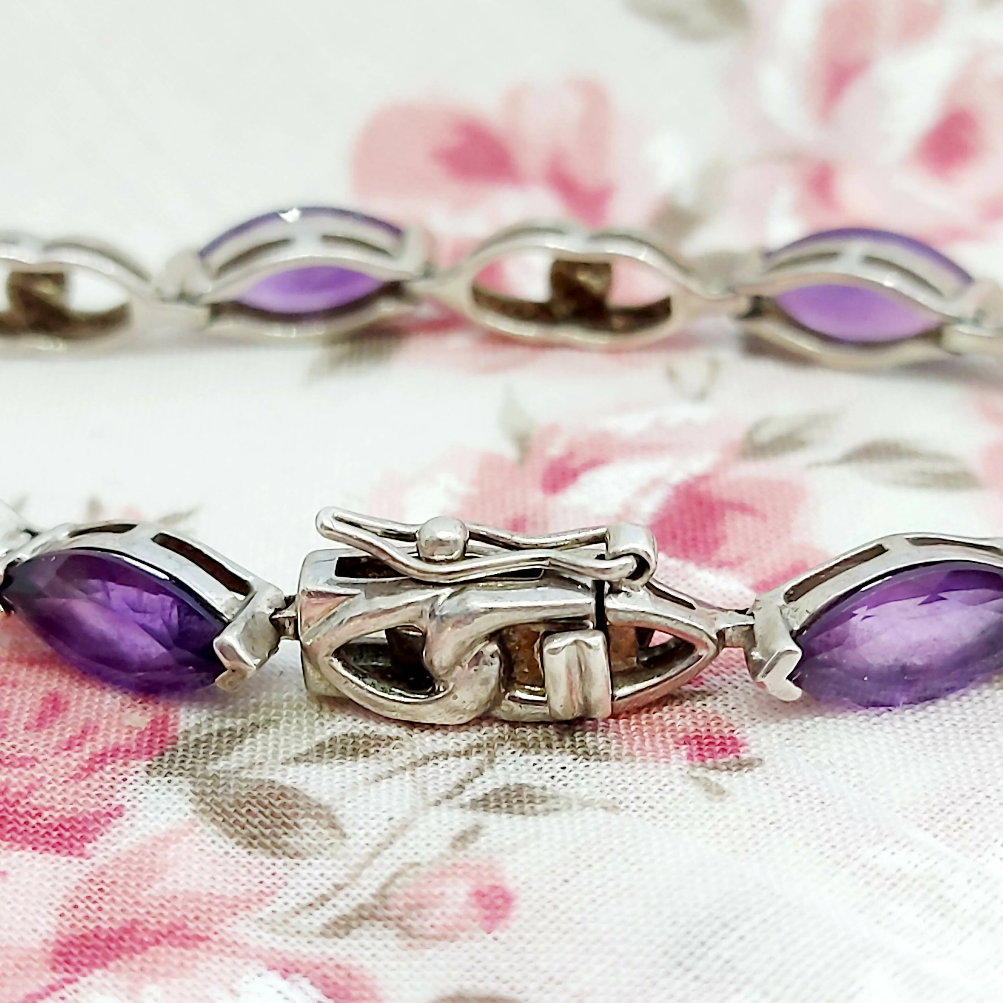 Silver & Amethyst Bracelet