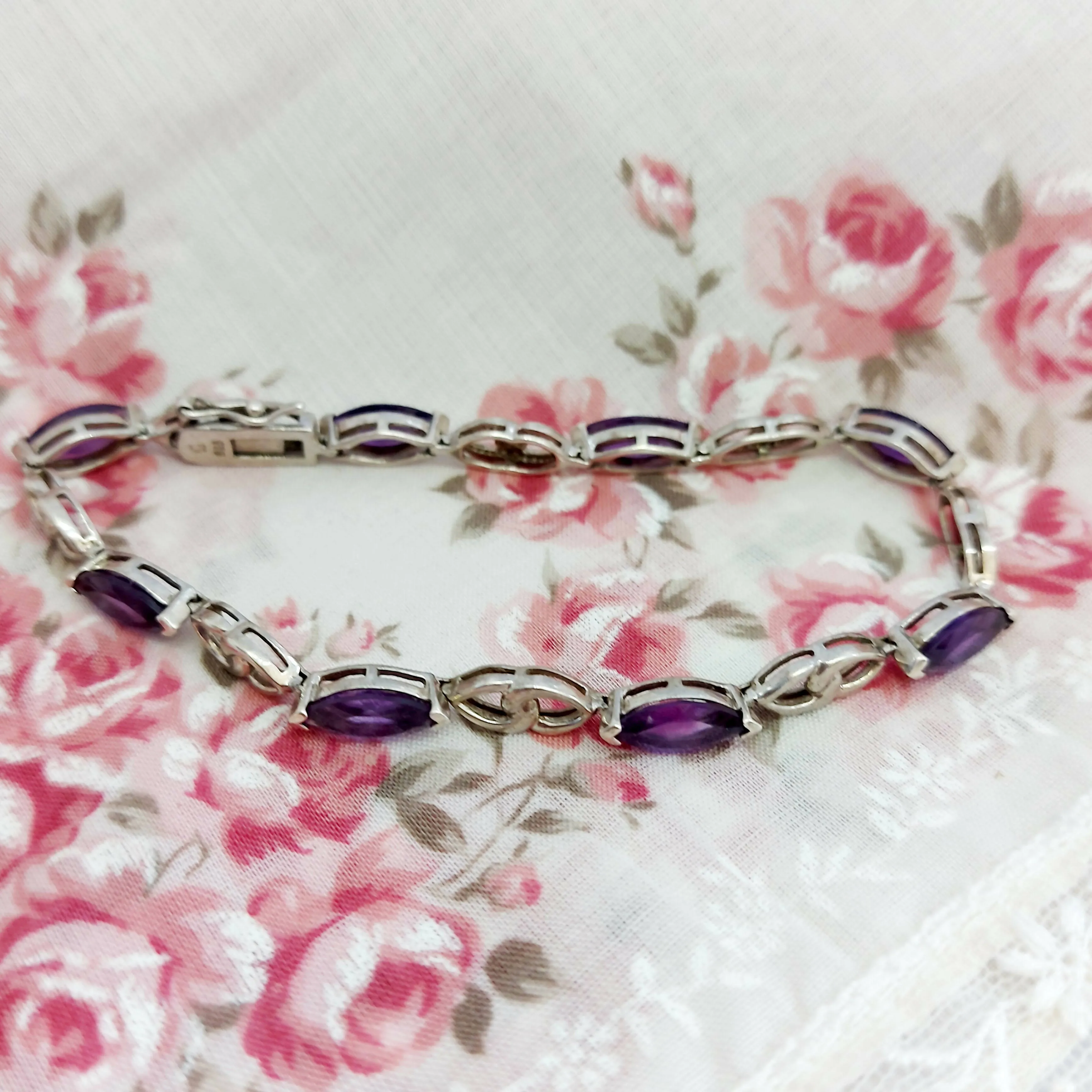 Silver & Amethyst Bracelet