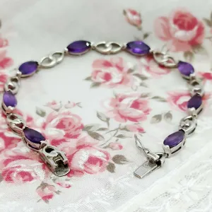 Silver & Amethyst Bracelet
