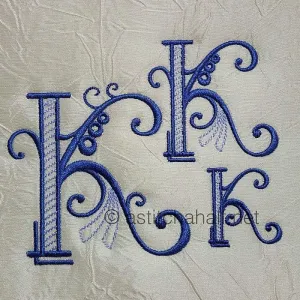 Stunning Swirls Monogram K