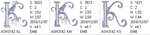 Stunning Swirls Monogram K