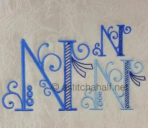 Stunning Swirls Monogram N
