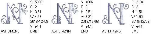 Stunning Swirls Monogram N
