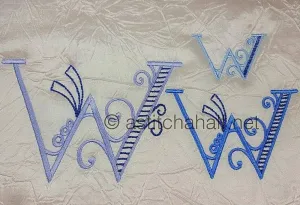 Stunning Swirls Monogram W
