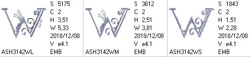 Stunning Swirls Monogram W