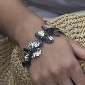 Viola Large Oxidised Bracelet